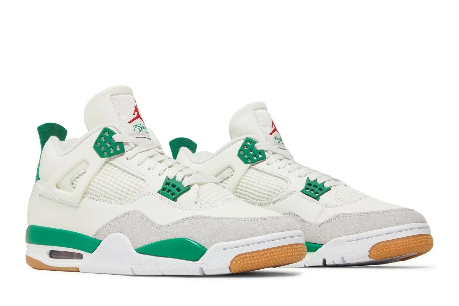 Nike SB x Air Jordan 4 Retro "Pine Green" White Sneakers