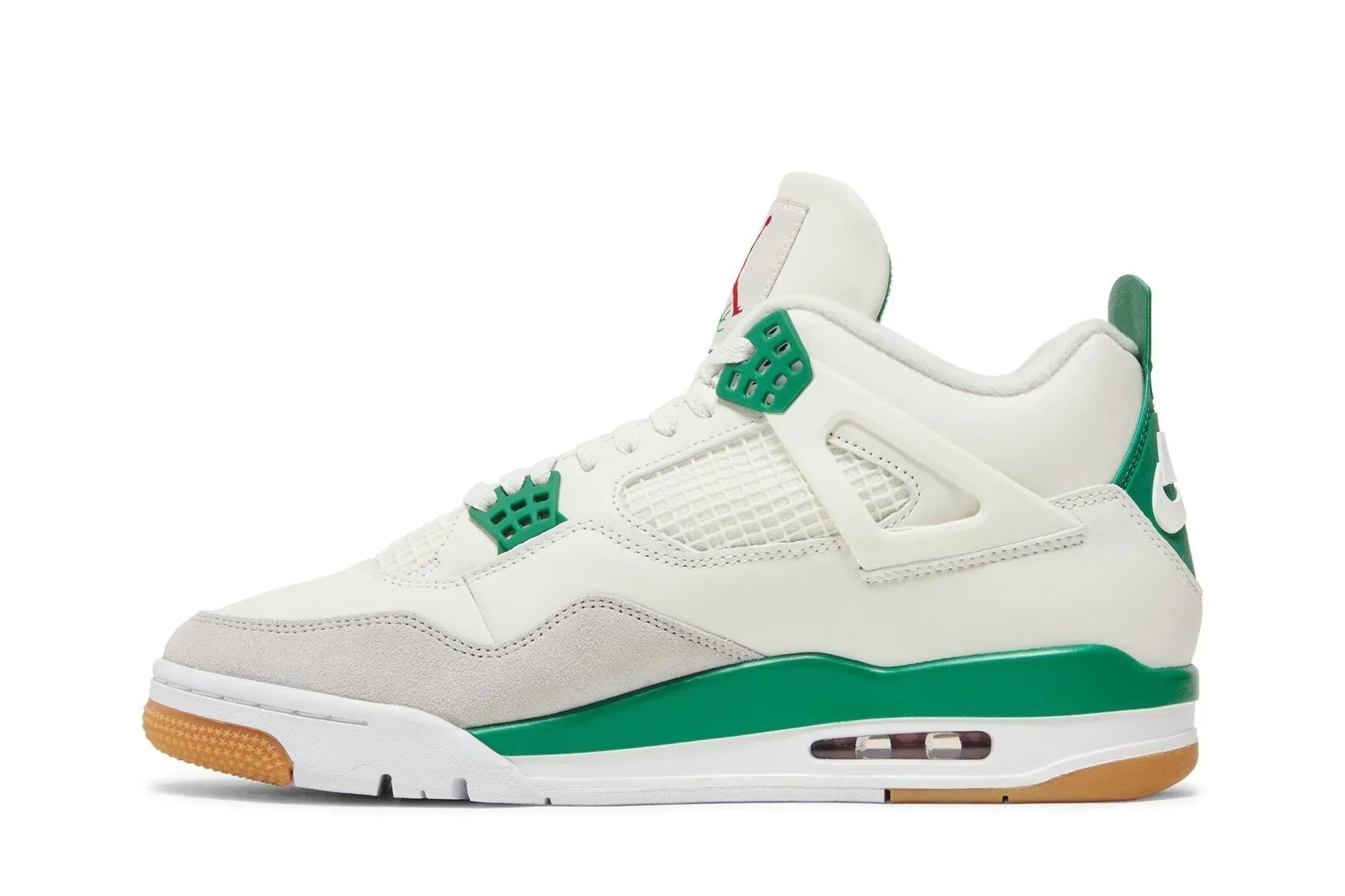 Nike SB x Air Jordan 4 Retro "Pine Green" White Sneakers