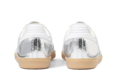 Adidas Samba OG Silver Metallic Cracked Leather